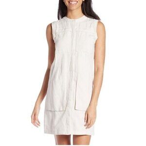 NAU flexible sleeveless Linen Cargo dress S Designer Breathable Lightweight